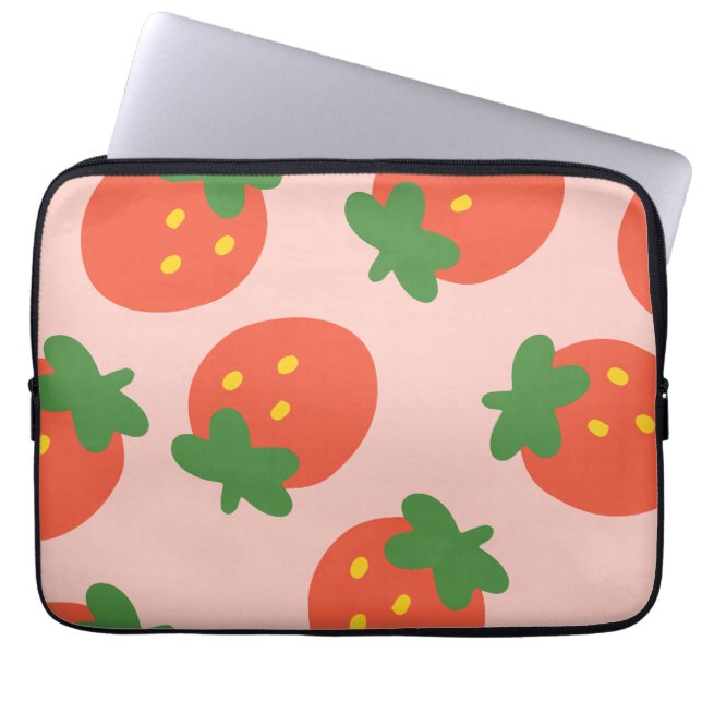 Funda Para Portátil Dulce patrón de fresa (Frente)