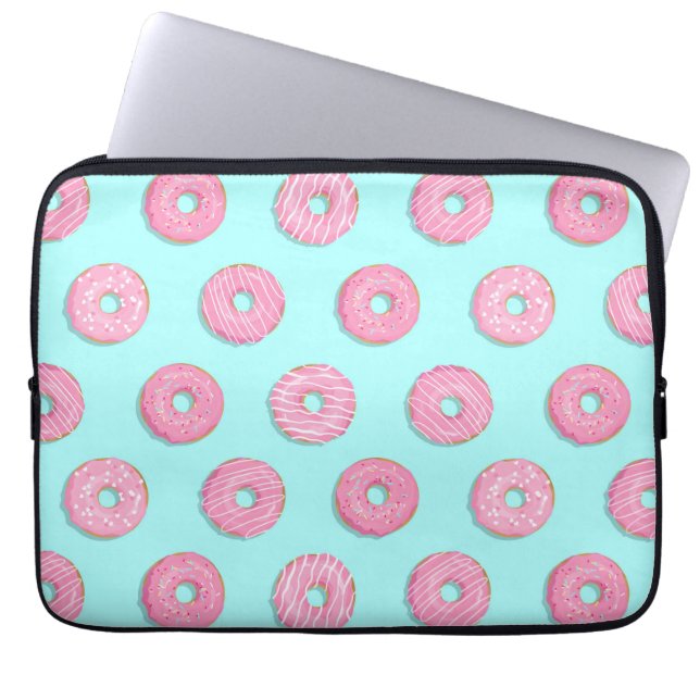 Funda Para Portátil Dulces azucarados de color rosa (Frente)