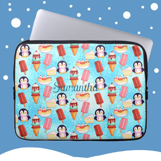 Funda Para Portátil Dulces de helado de pingüino