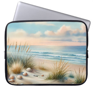 Funda Para Portátil Dunas Costeras Pastel Acuarela
