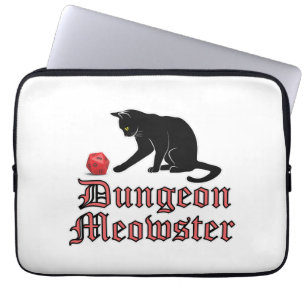 Funda Para Portátil Dungeon Meowster Funny RPG Cat con dados