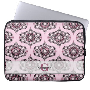 Funda Para Portátil Dusky Rosa personalizada Cherry Blossom Mandala