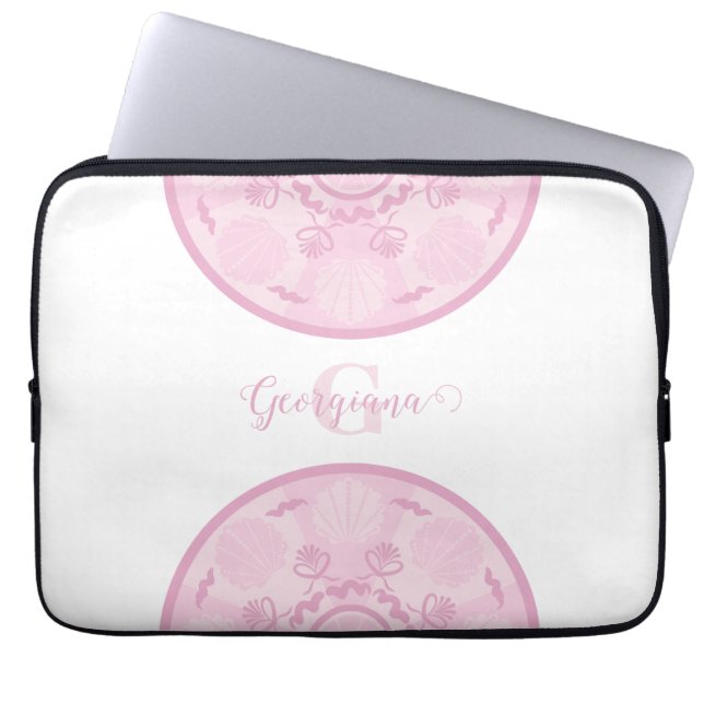 Funda Para Portátil Dusky Rosa personalizado Gran Mandala del Milenio (Frente)