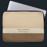 Funda Para Portátil Earthy brown monogramaje Negocios y proyecto<br><div class="desc">Minimalistas colores de tono de tierra promocional,  marrón. Para un proyecto pequeño.</div>