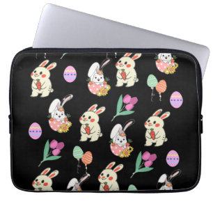 Funda Para Portátil Easter Pattern Rabbit And Eggs