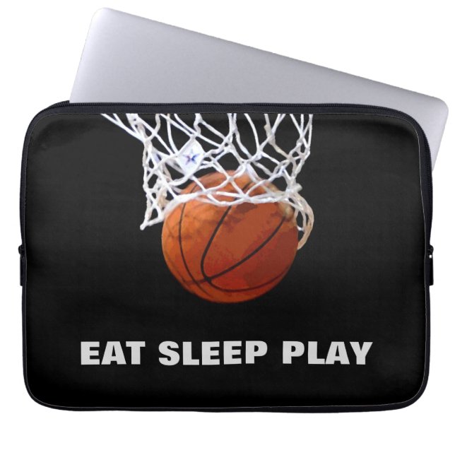 Funda Para Portátil Eat Sleep Play Basketball Motivation (Frente)