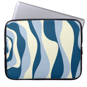 Funda Para Portátil Ebb y Flow 4 - Azul oscuro, azul claro y crema