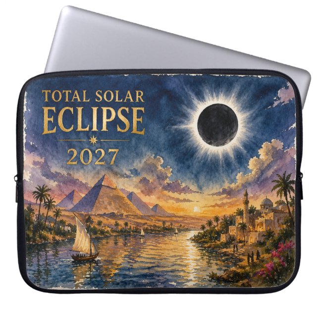 Funda Para Portátil Eclipse Total Solar 2027 Egipto (Frente)