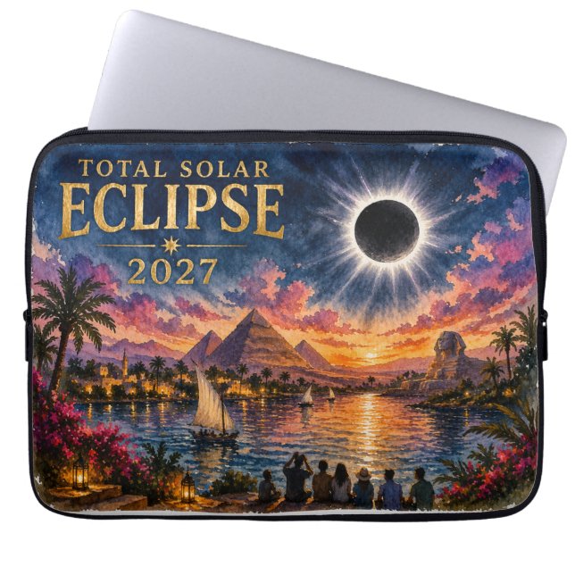 Funda Para Portátil Eclipse Total Solar 2027 Egipto (Frente)