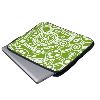 Funda Para Portátil Ecosistema III Blanco sobre aguacate