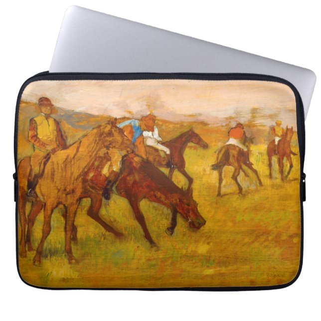 Funda Para Portátil Edgar Degas antes de la carrera (Frente)