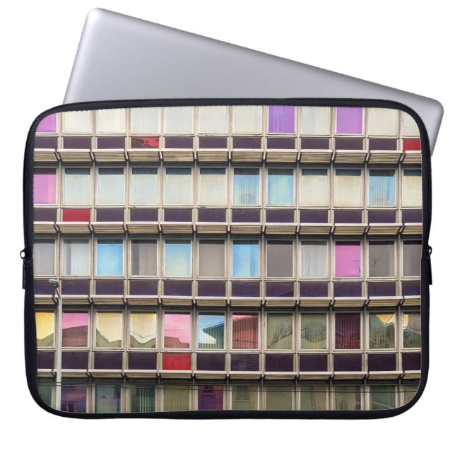 Funda Para Portátil Edificio colorido (Frente)