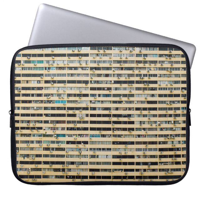 Funda Para Portátil Edificio de hormigón marrón y blanco (Frente)