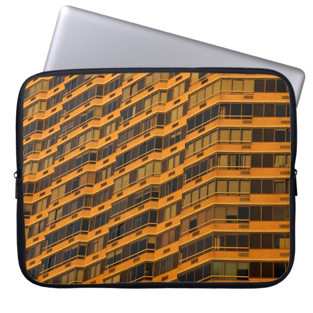 Funda Para Portátil Edificio de hormigón naranja (Frente)
