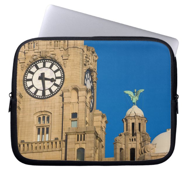 Funda Para Portátil Edificio Liver, Liverpool, Merseyside, Inglaterra (Frente)
