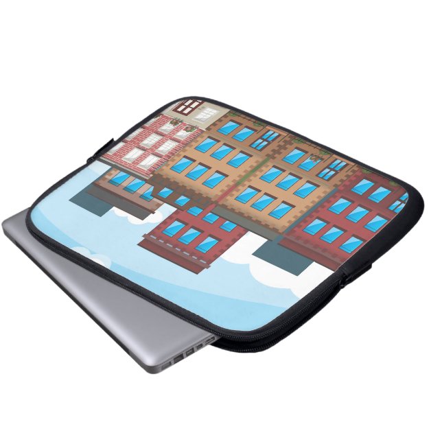 Funda Para Portátil Edificios Brownstone (Inferior anverso)