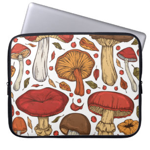 Funda Para Portátil Edificios Forestales: Colección Salvaje Vintage.