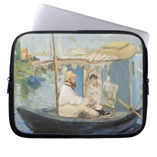 Funda Para Portátil Edouard Manet - Pintura de Monet en su barco de es