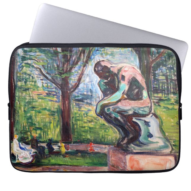 Funda Para Portátil Edvard Munch - El pensador de Rodin (Frente)