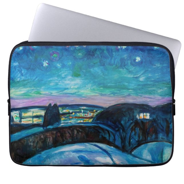 Funda Para Portátil Edvard Munch - Noche Starry 1922 (Frente)