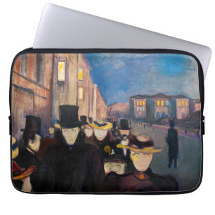 Funda Para Portátil Edvard Munch - Por la noche en la calle Karl Johan