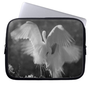 Funda Para Portátil EE. UU., Florida, Garza Real (Ardea alba) infrarro
