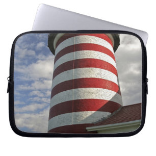 Funda Para Portátil EE. UU., Maine, Lubec. Faro de West Quoddy Head
