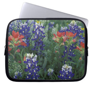 Funda Para Portátil EE. UU., Texas Hill Country. Bluebonnets y