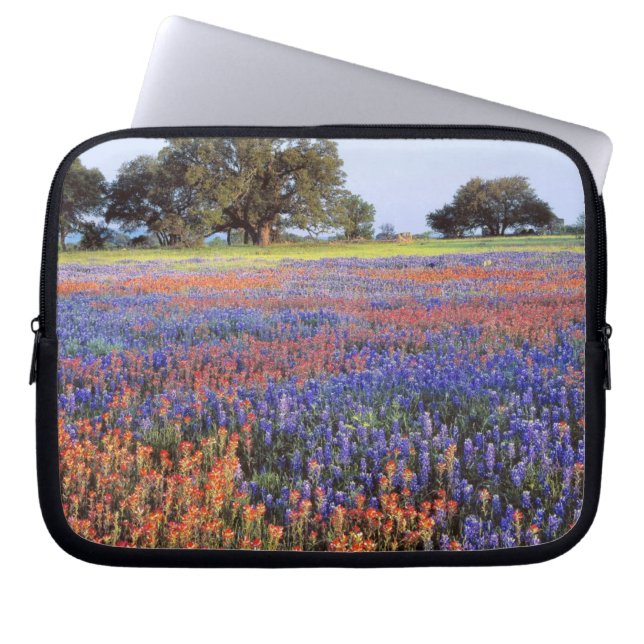 Funda Para Portátil EE.UU., Texas, Llano. Bluebonnets y redbonnet (Frente)