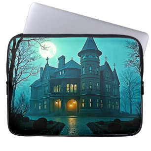 Funda Para Portátil Eerie Victorian Mansion Moonlight
