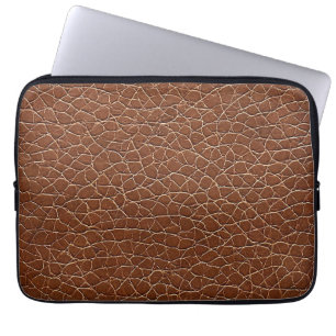 Funda Para Portátil efecto de patrón de cuero marrón