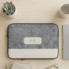 Funda para portátil efecto fieltro gris moderna pe