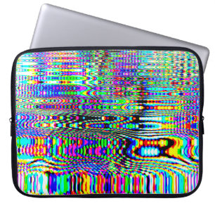 Funda Para Portátil Efectos digitales. Fondo abstracto multicolor. C