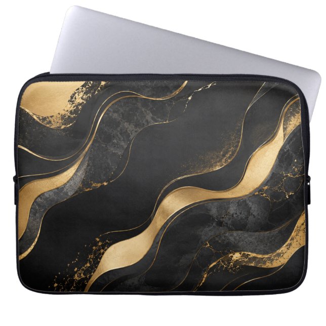 Funda para portátil ejecutiva Black & Gold (Frente)