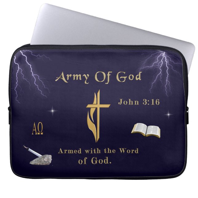 Funda Para Portátil Ejército de Dios (Frente)