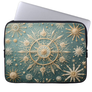 Funda Para Portátil El abrazo dorado del invierno: una serenata de cop