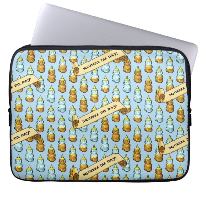 Funda Para Portátil ¡El Aceite De Miel Ajetreado El Día! Obra de arte  (Frente)