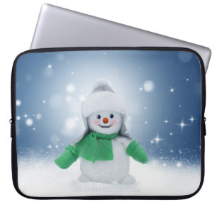 Funda Para Portátil El adorable personaje de muñeco de nieve de Navida