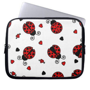 Funda Para Portátil El amor lindo fastidia mariquitas rojas