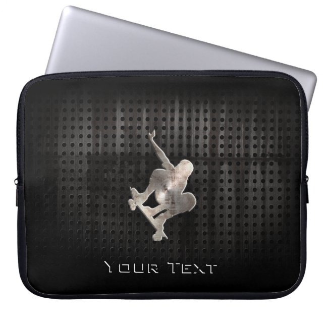 Funda Para Portátil El andar en monopatín; Negro fresco (Frente)