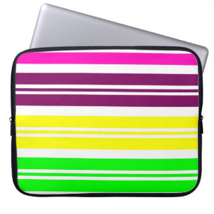 Funda Para Portátil El arco iris de neón colorido raya el modelo