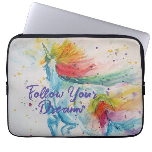 Funda Para Portátil El arcoiris acuático de Unicorn sigue tus sueños