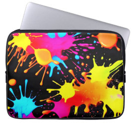 Funda Para Portátil El arte abstracto de Neon en movimiento