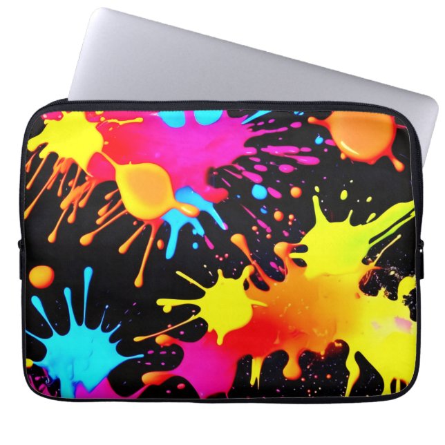 Funda Para Portátil El arte abstracto de Neon en movimiento (Frente)