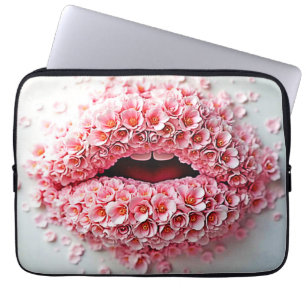 Funda Para Portátil El arte de los labios de la flor dulce