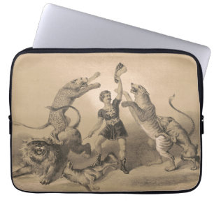 Funda Para Portátil El artista del circo se alza entre los animales vi