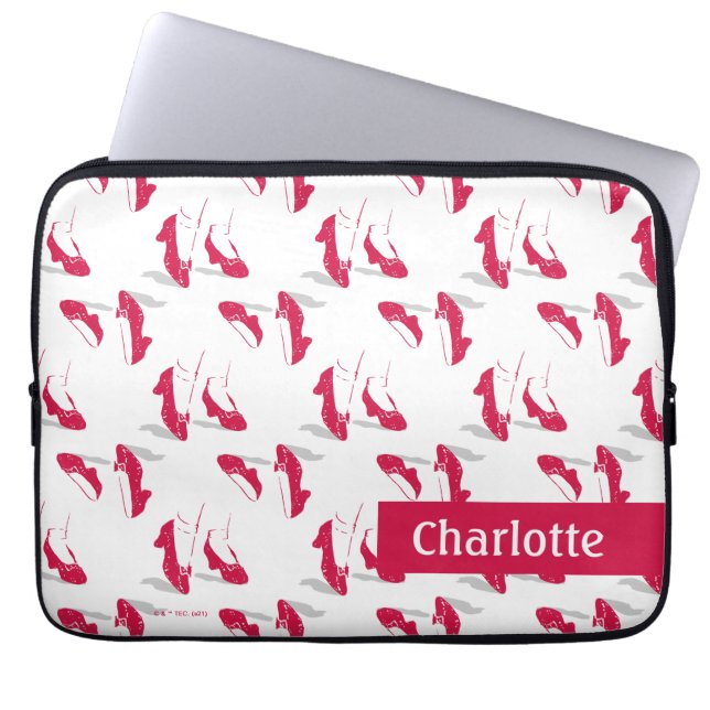 Funda Para Portátil El Asistente De Oz™ | Patrón Ruby Slippers™ (Frente)