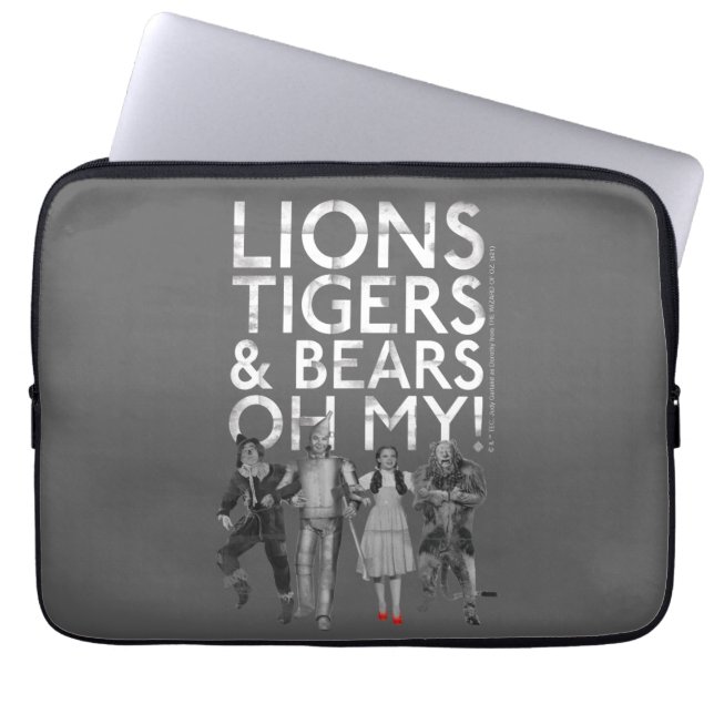 Funda Para Portátil El Asistente De Oz™ | Tigres de leones y osos ¡Oh  (Frente)