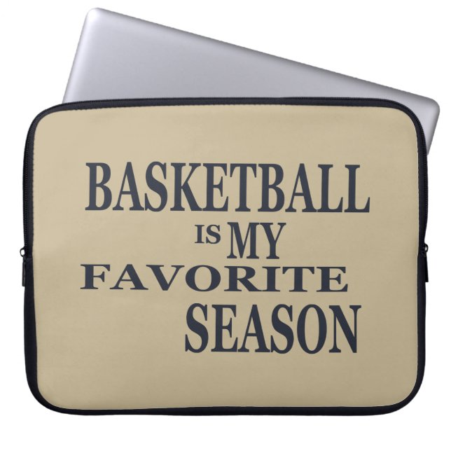 Funda Para Portátil el baloncesto es mi estación favorita (Frente)