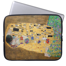 Funda Para Portátil El Beso de Gustav Klimt Feliz Cumpleaños